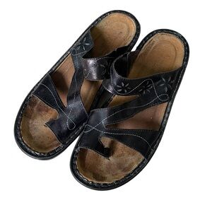 NAOT Black Leather Orthopaedic Sandals 42